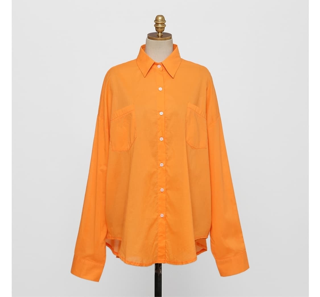 (새옷) 오렌지 루즈핏 셔츠 상품이미지9