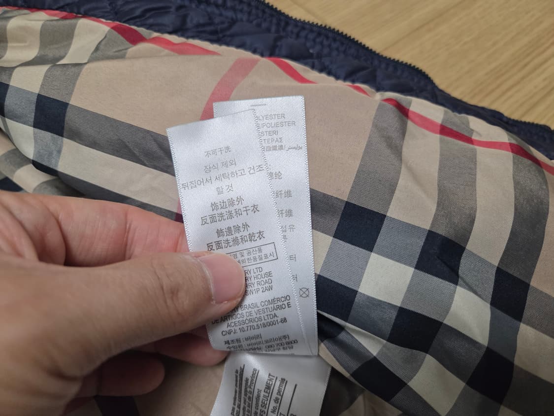 버버리 키즈  노바체크 퀼팅 후드 점퍼 상품이미지6