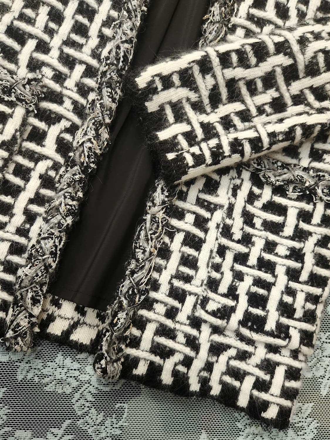 (새상품)오브제 4포켓 하프 트위드자켓55 상품이미지7