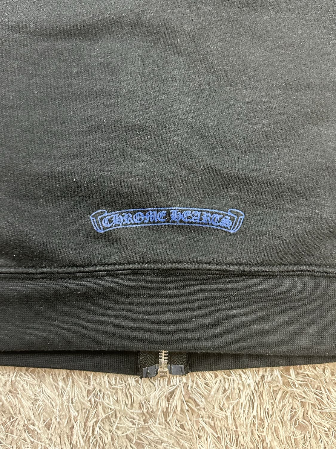 [XL] 정품 크롬하츠 버티컬 롱 헤비웨이트 집업 후드 블랙 상품이미지6