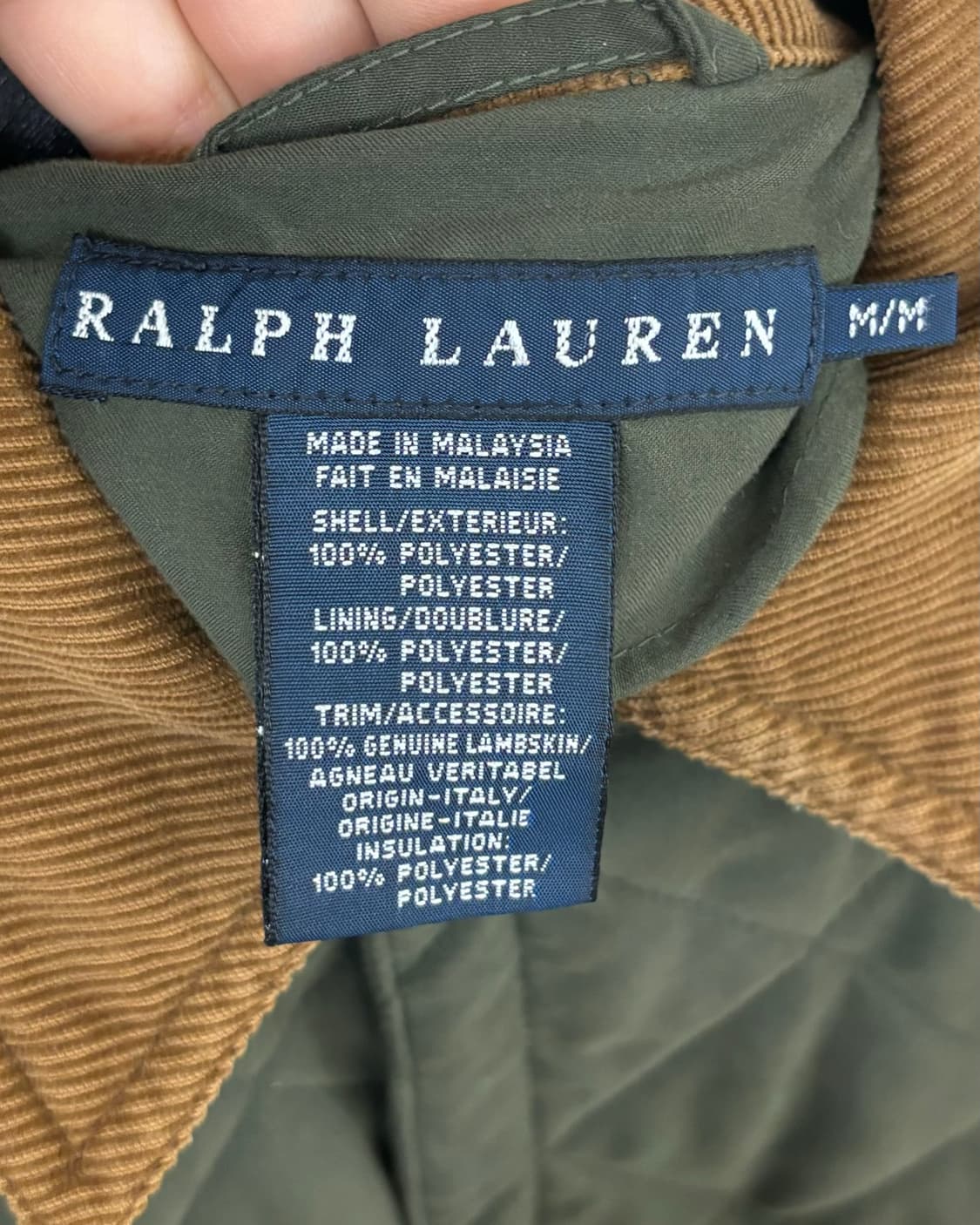랄프 로렌 카키 가죽 숄더 패치 퀄팅 자켓 상품이미지7