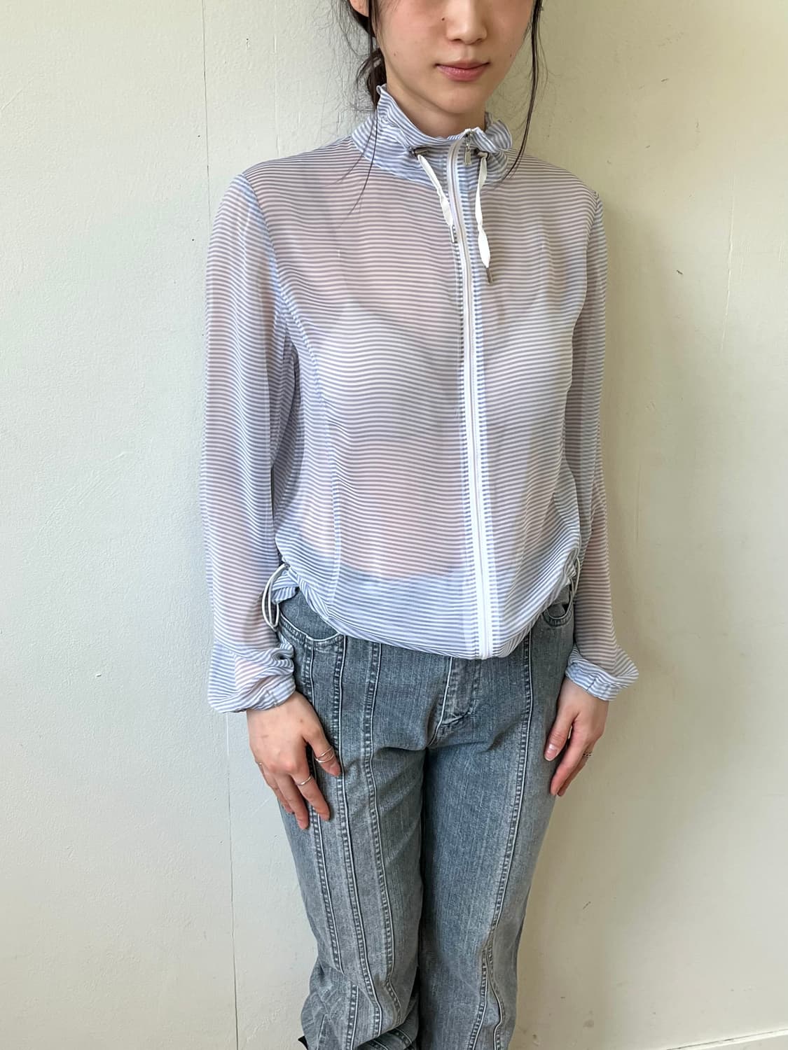 LANVIN 스트라이프 시스루 집업 상품이미지6