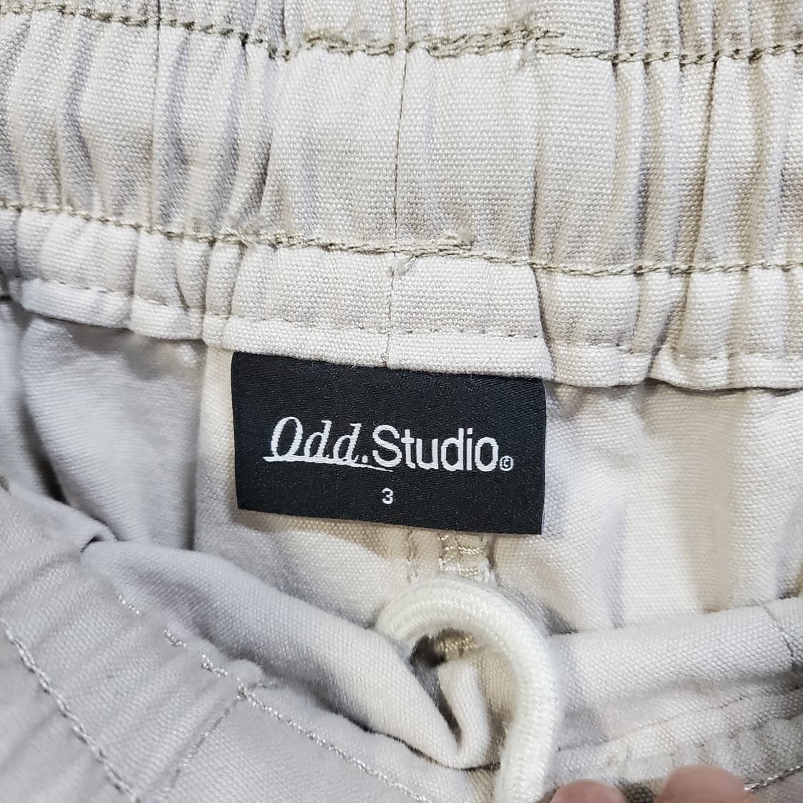 오드스튜디오 파라슈트 워싱 와이드 코튼 카고 팬츠  상품이미지4