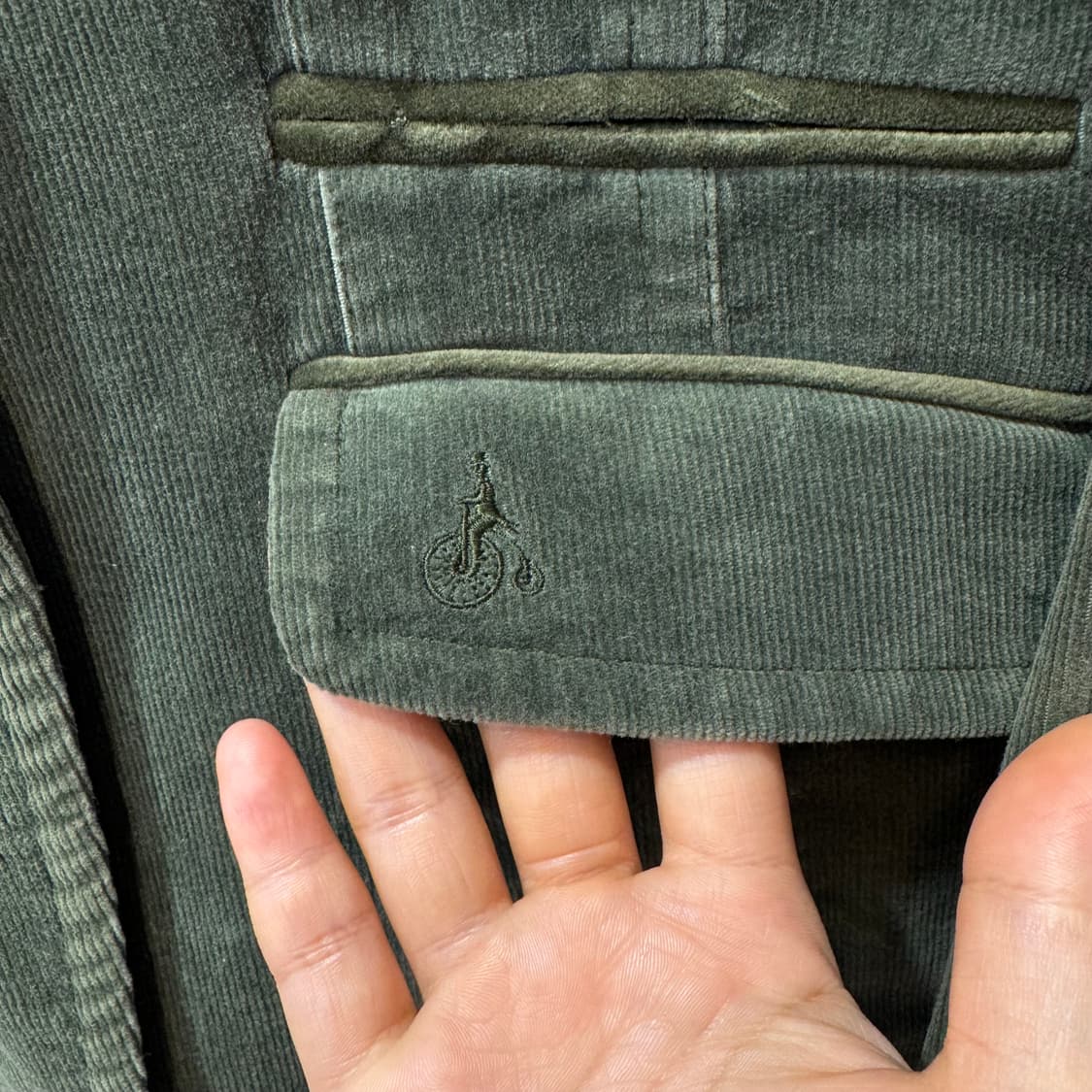 빈폴 우먼스 올리브 코듀로이 엘보패치 자켓 (M)   상품이미지3