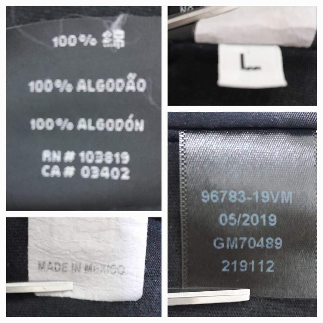 할리데이비슨 블랙 빅그래픽 반팔티 L/100~105 상품이미지8