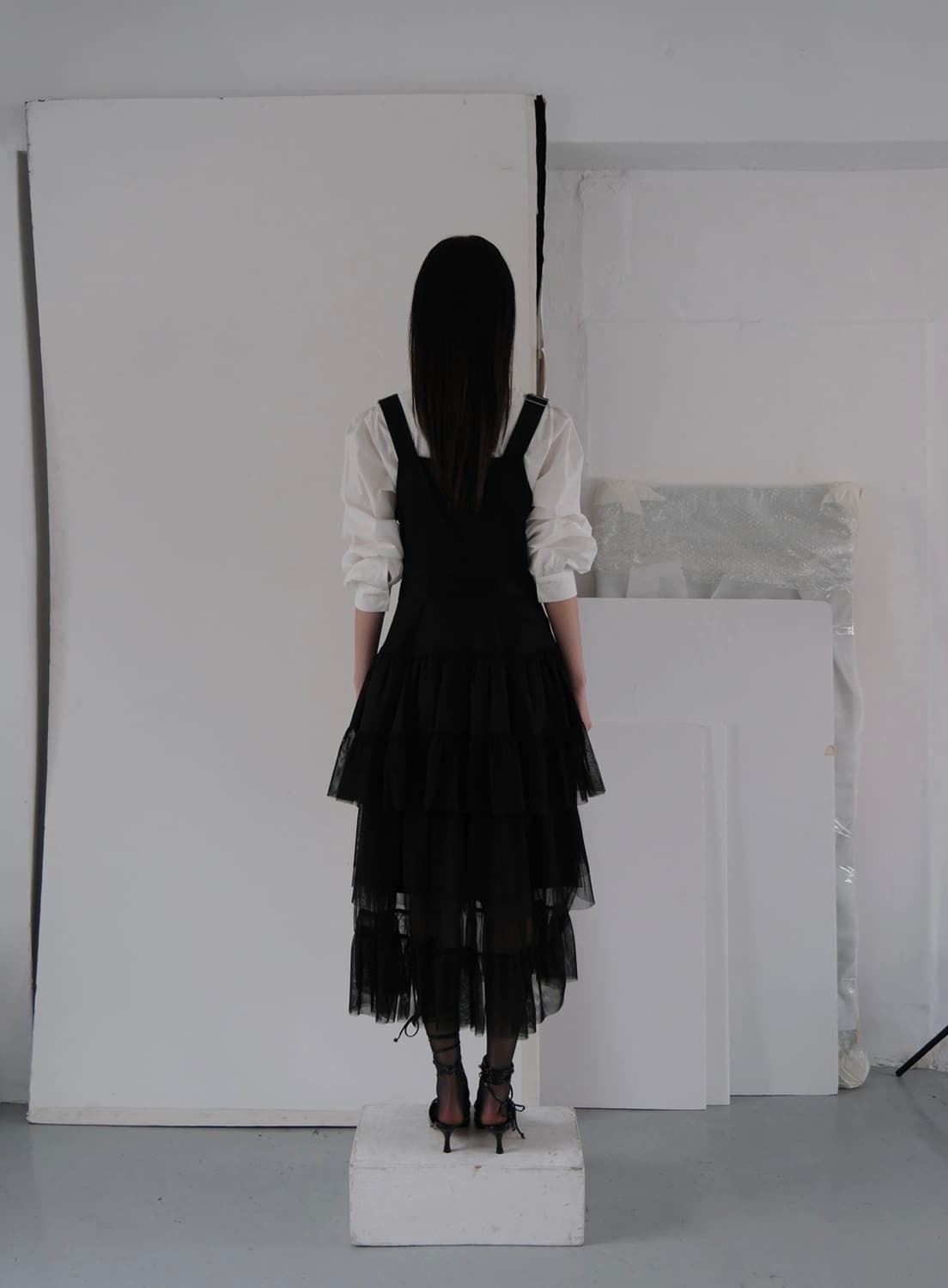 르콩 드레스, 촬영드레스, 2부드레스, 셀프웨딩드레스, 오버롤, 멜빵 상품이미지3