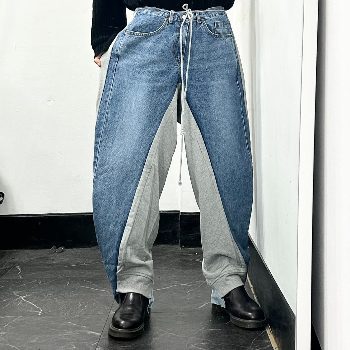 블레스 커스텀 데님 트랙 팬츠 상품이미지2