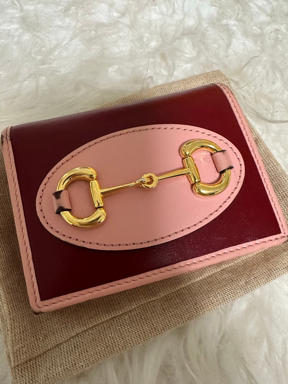 구찌 홀스빗 핑크 반지갑 상품이미지1