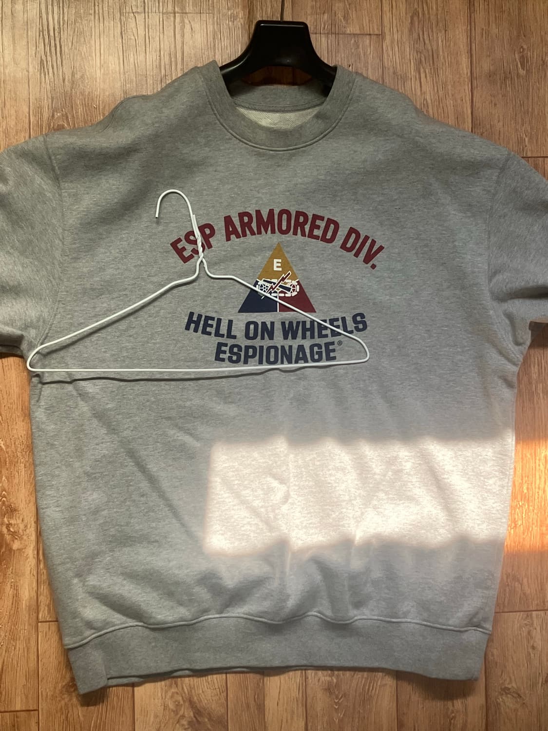 에스피오나지 - Armored Div 헤비웨이트 스웻셔츠 (그레이) 상품이미지4