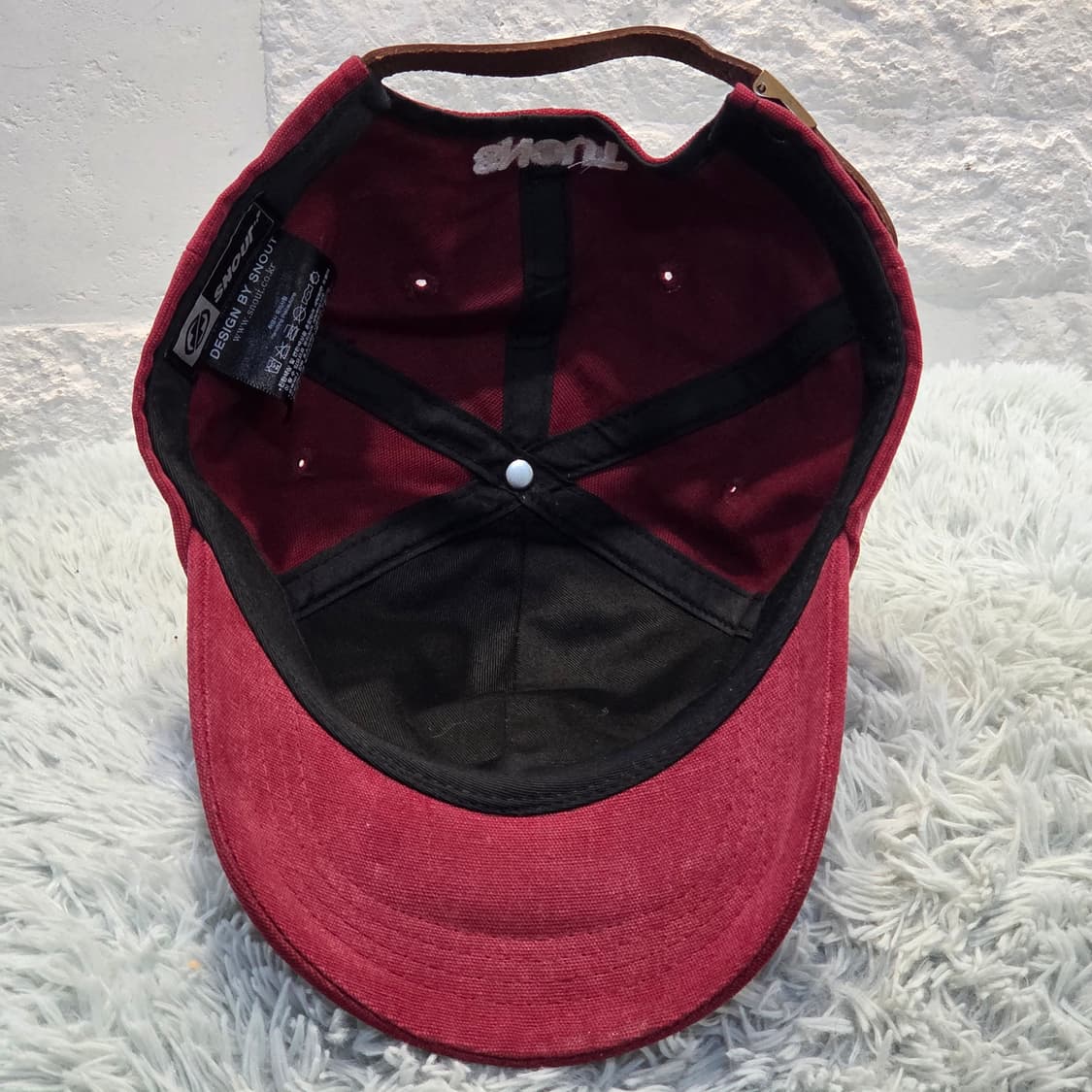 L4-10:스나우트 캐릭터 자수 버건디 볼캡(54-58) 상품이미지6