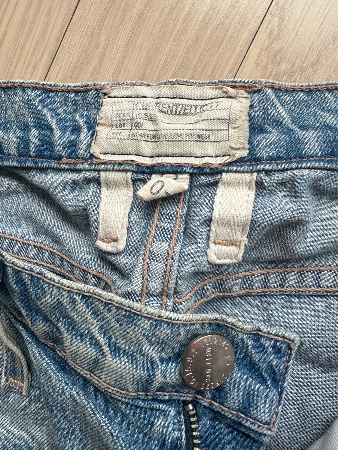 커런트엘리엇 24사이즈 디스트레스드 진 청바지 찢청 보이프렌드핏 데님 상품이미지3