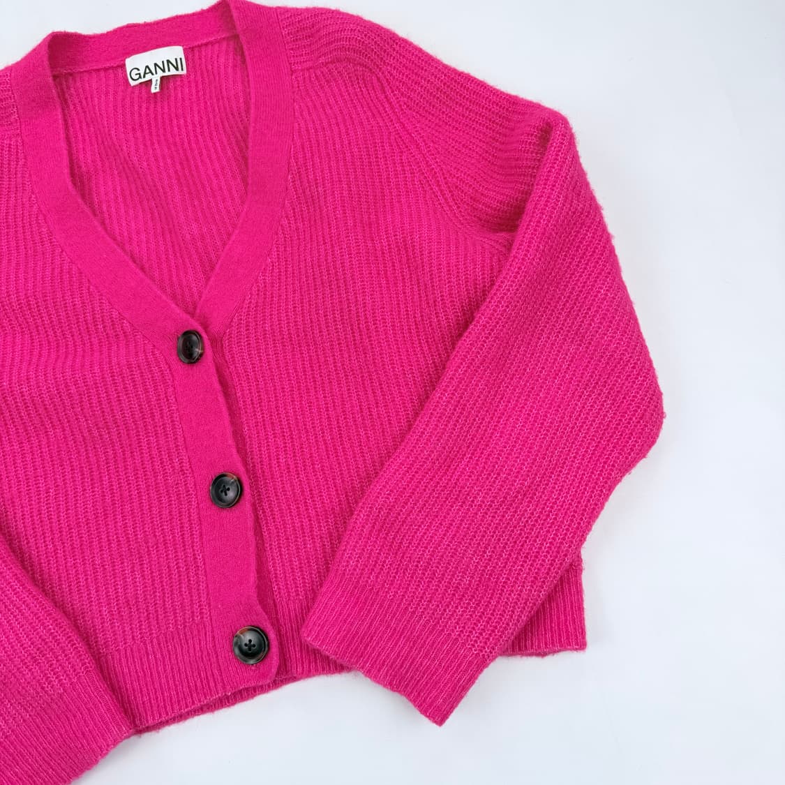 가니 알파카 울 혼방 가디건 상품이미지4