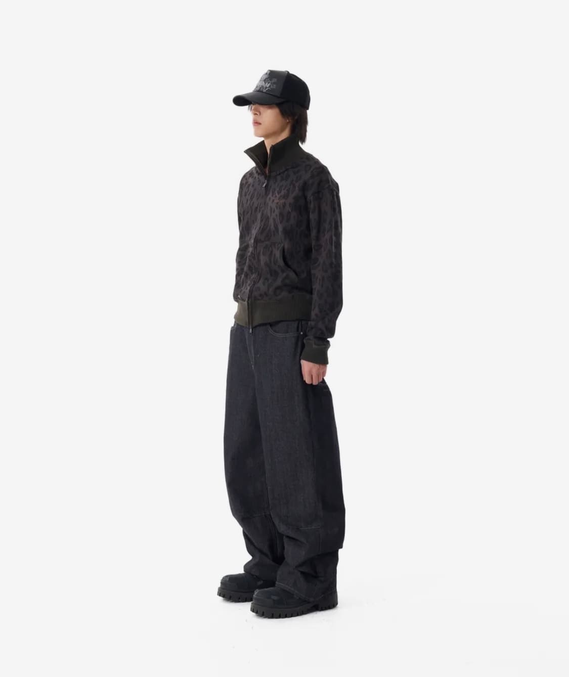 아캄 Leopard Logo Track Jacket (Black) 상품이미지1