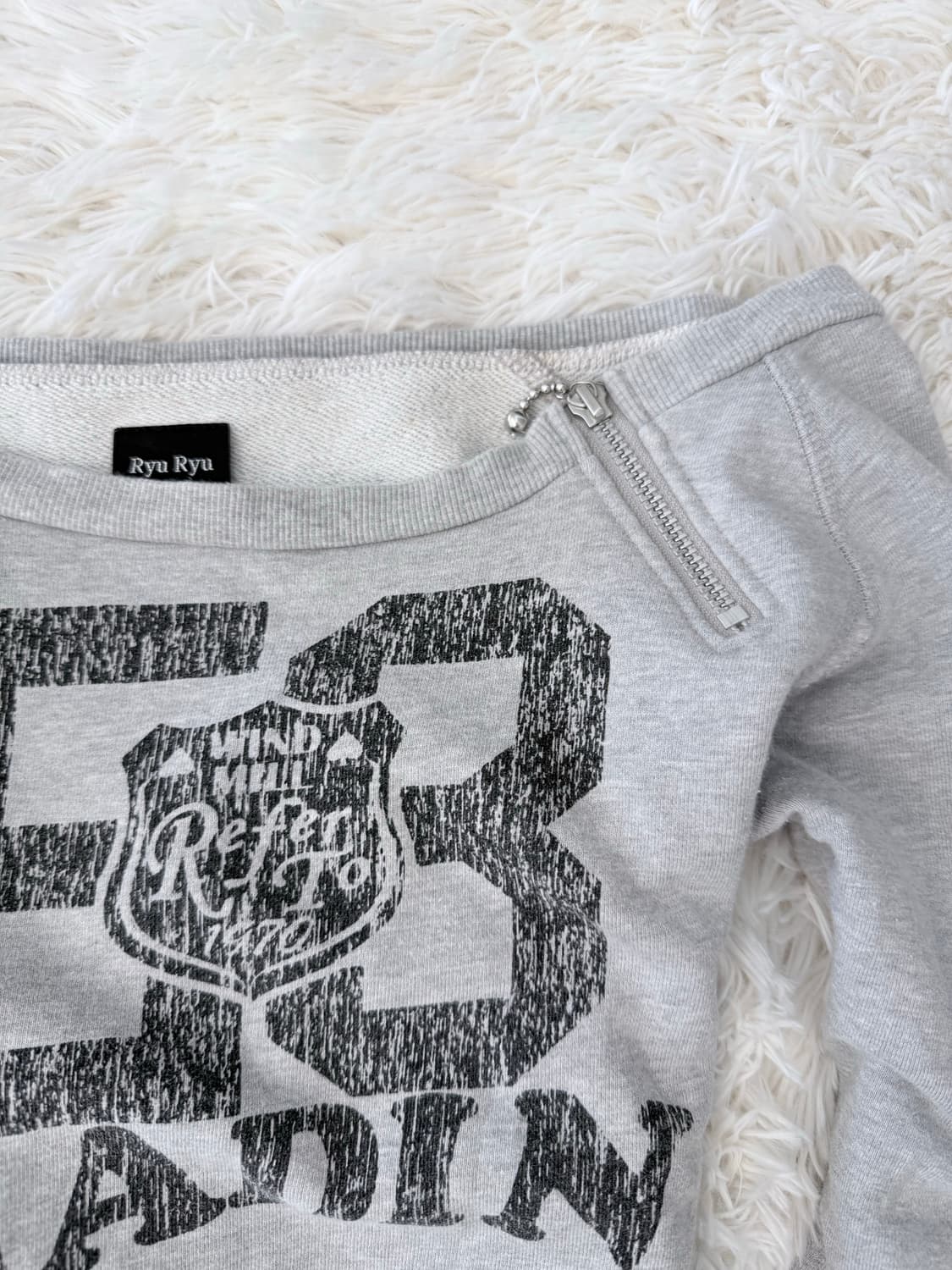 빈티지 그레이 맨투맨 스웨트 원피스 상품이미지4