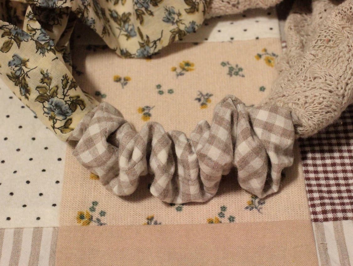 핸드메이드 베이지니트 크로스 헤어밴드 상품이미지6