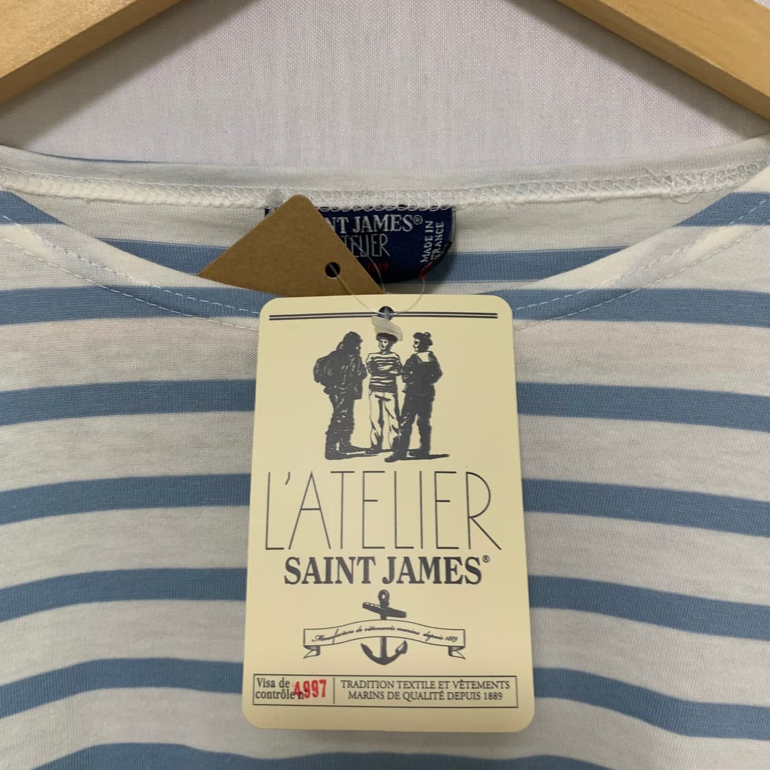 세인트제임스 스트라이프 롱슬리브 빈티지 스카이블루 XL 상품이미지8