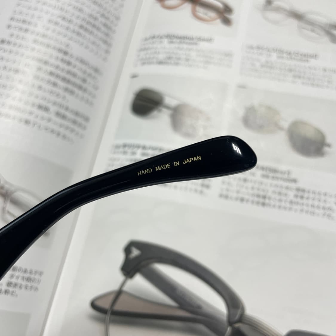 銘品晴夫作 메힌 하루오사쿠 셀룰로이드 콤비 하금테 블랙 일본 안경 상품이미지6