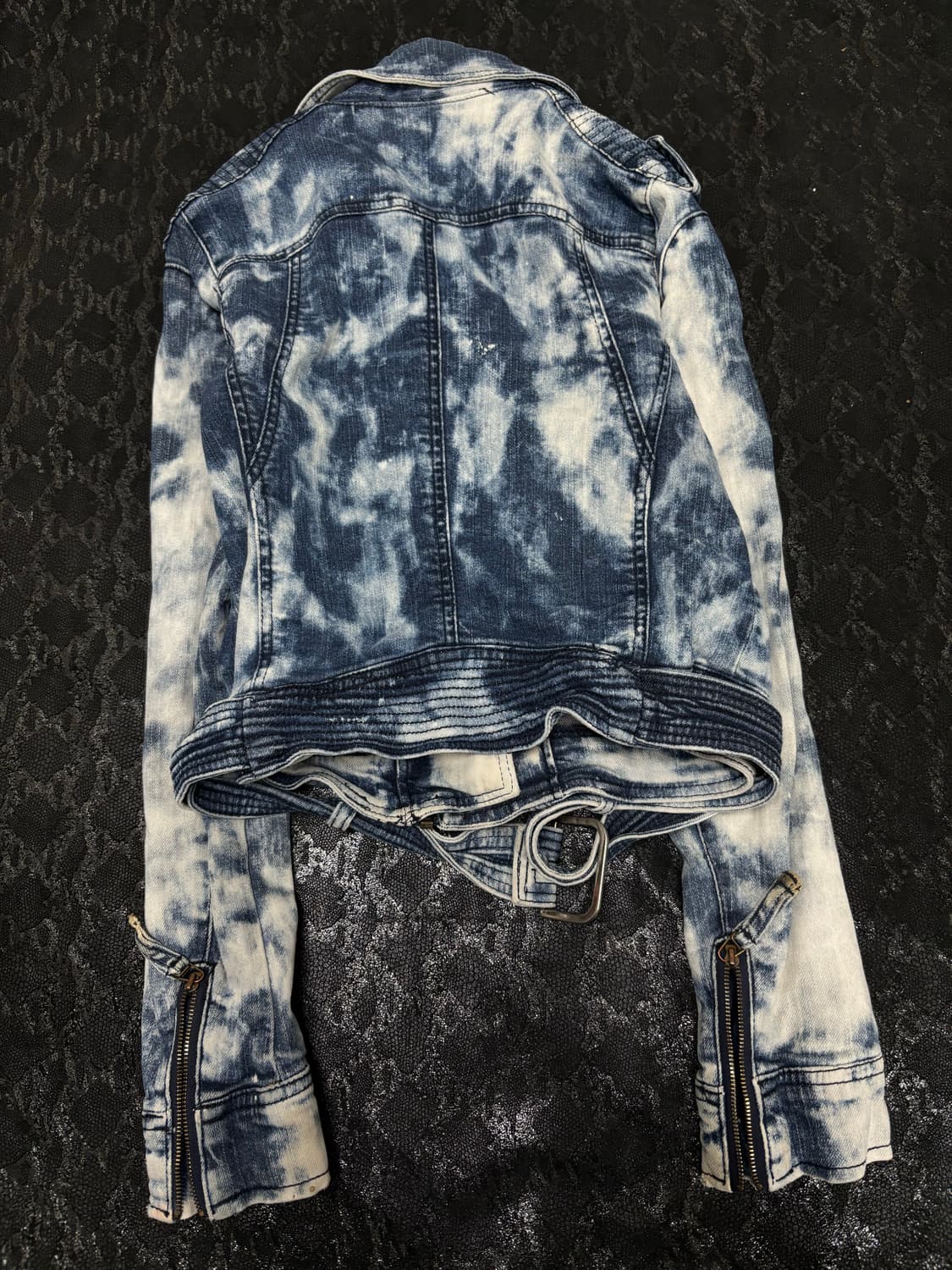 00’s Tie-dye Slim Fit Biker Jacket 상품이미지8