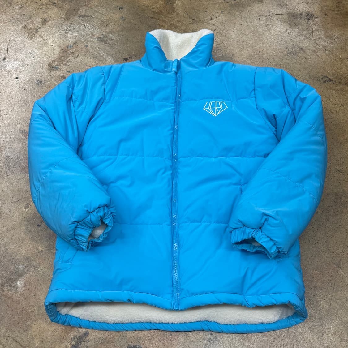 [정품/L] 임영웅 영웅시대 양면 플리스 블루 패딩 점퍼 b19 상품이미지2
