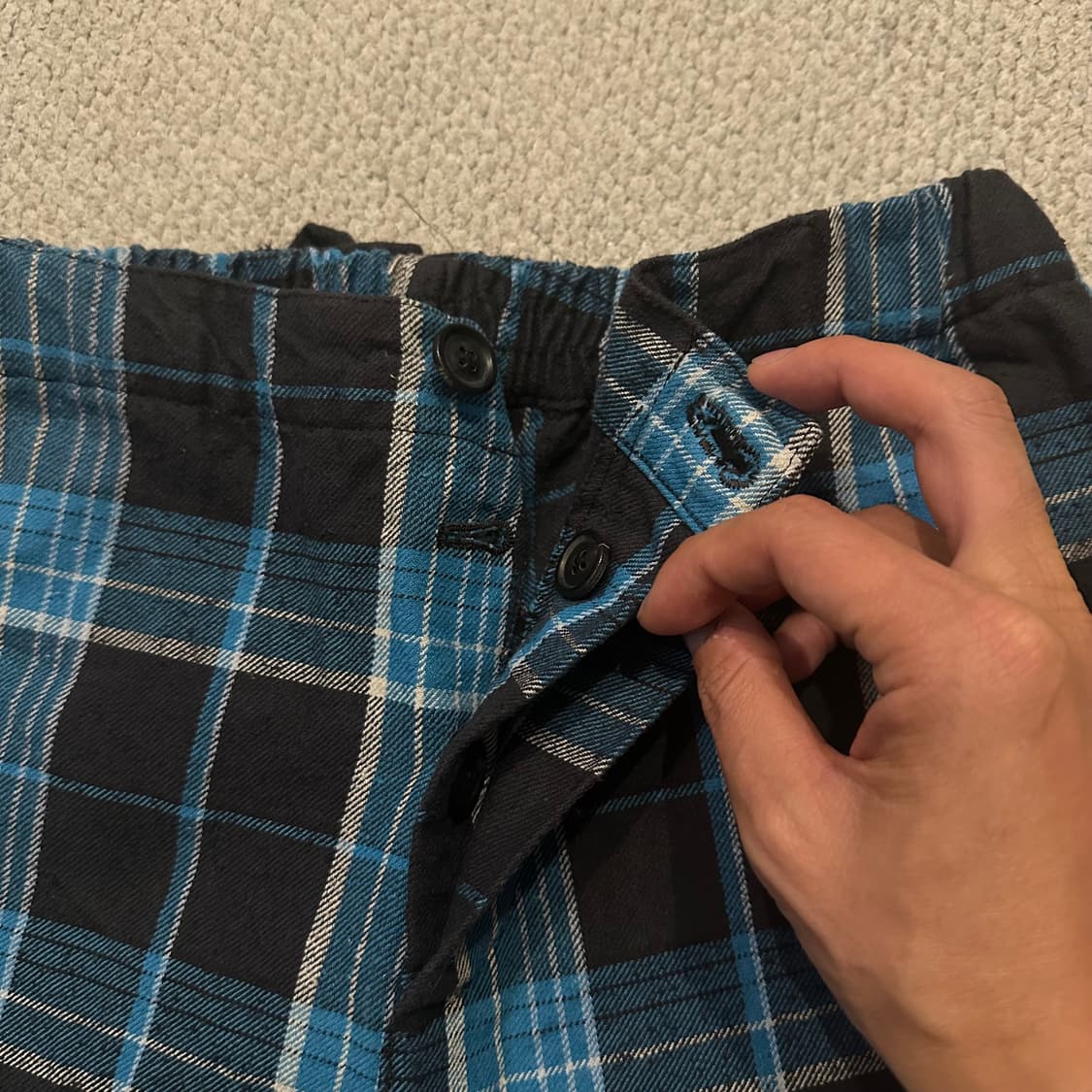 언유즈드(UNUSED) 체크 플란넬 팬츠 상품이미지4