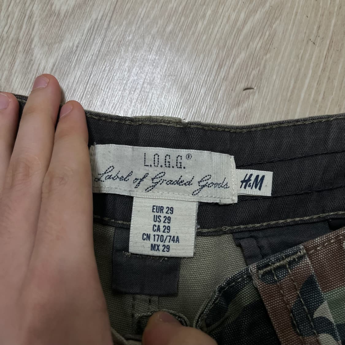 H&M 밀리터리 카고 카모팬츠 29 상품이미지4