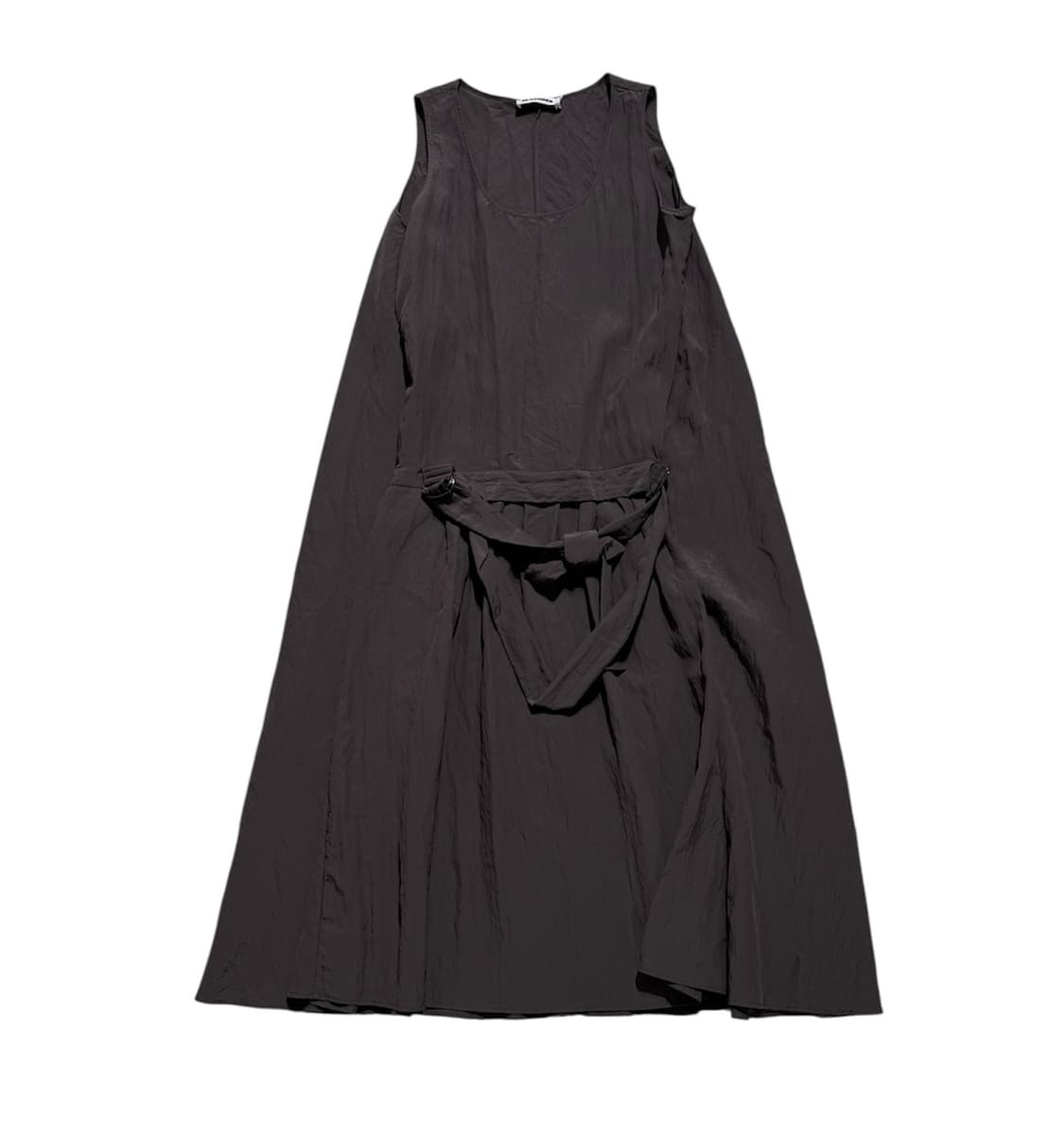 질샌더 다크 브라운 나일론 롱 원피스 상품이미지1