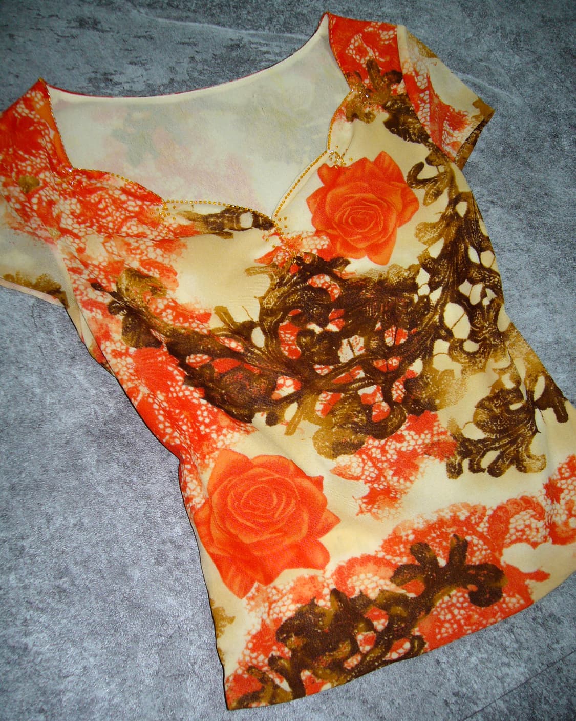 Orange Flower Top 상품이미지4