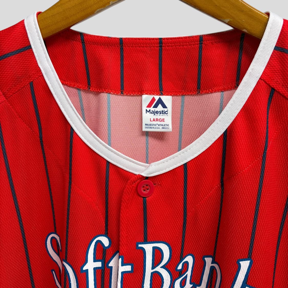 (L)마제스틱 소프트뱅크 호크스 베이스볼 저지 상품이미지3