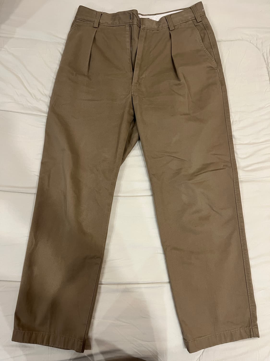 유니클로 U 르메르 턱테이퍼드 치노 팬츠 브라운/w29 상품이미지1