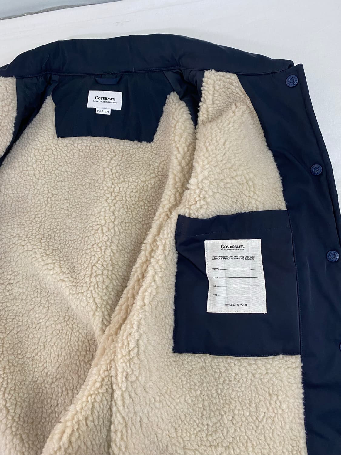 커버낫 네이비 양털 코치자켓 점퍼 M 상품이미지4