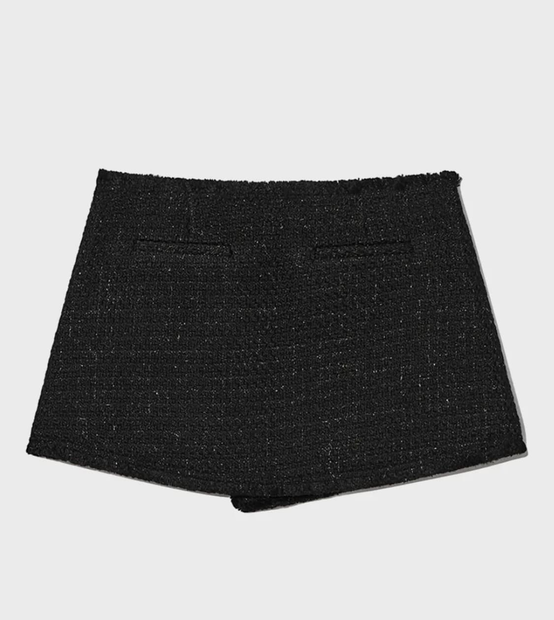 TWEED WRAP SKIRT (BLACK) 상품이미지2