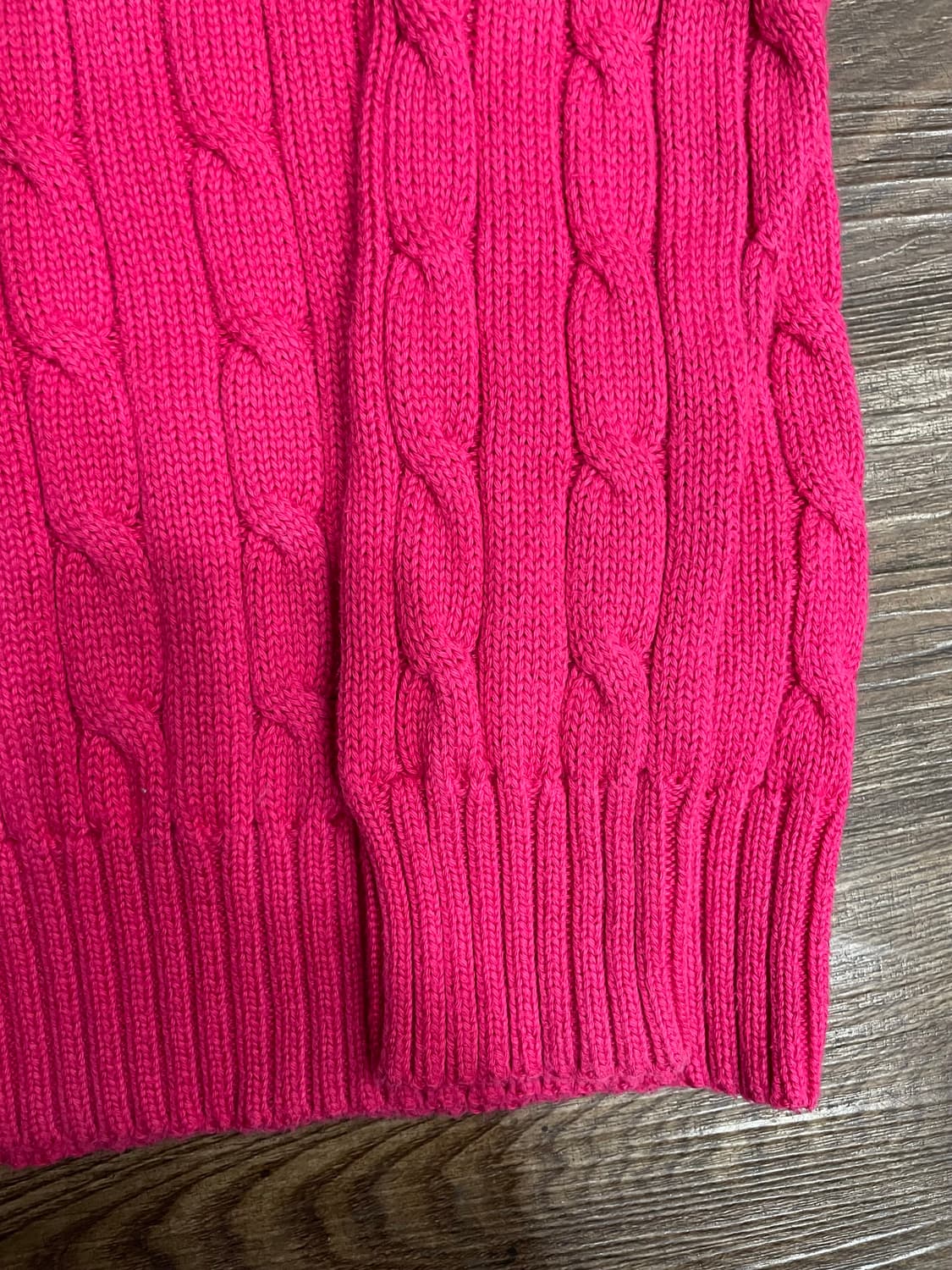 폴로 랄프로렌 케이블 니트 코튼 스웨터 핑크 상품이미지4