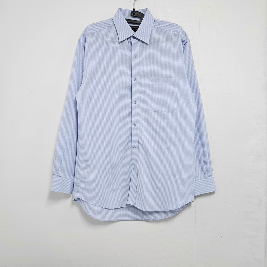 95 랑방 컬렉션 스카이블루 체크 드레스 셔츠 상품이미지2