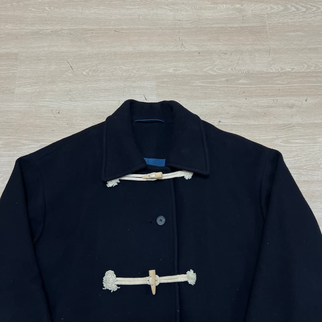 남성 모직 떡볶이 박스 코트 [블랙] FREE 상품이미지2