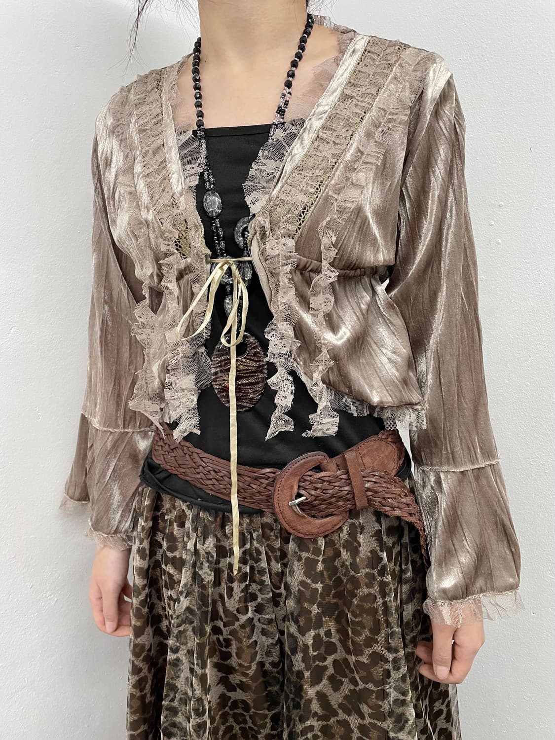 페어리 레이스 디테일 볼레로 탑 상품이미지2