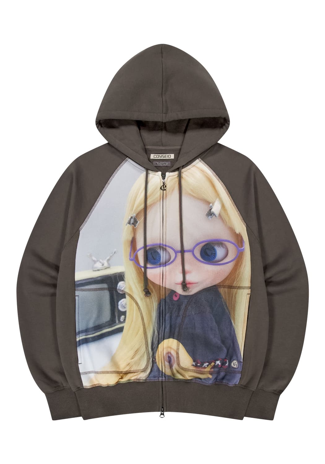 코이세이오 X 브라이스돌 집업 후디 브라운 상품이미지1