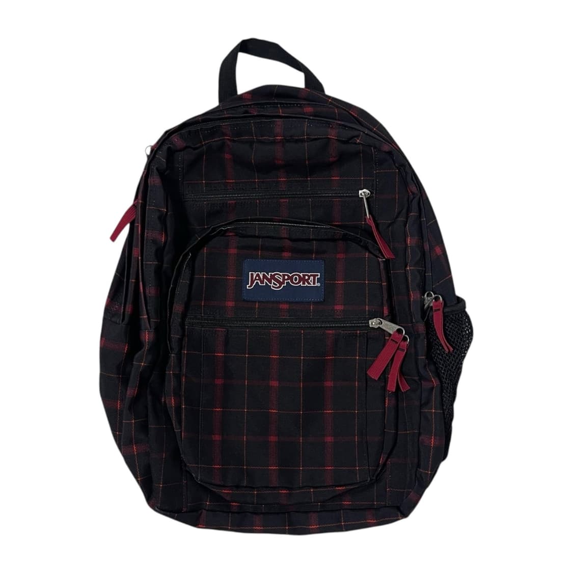 잔스포츠 빈티지 체크 패턴 빅스튜던트 백팩 가방 블랙 상품이미지1