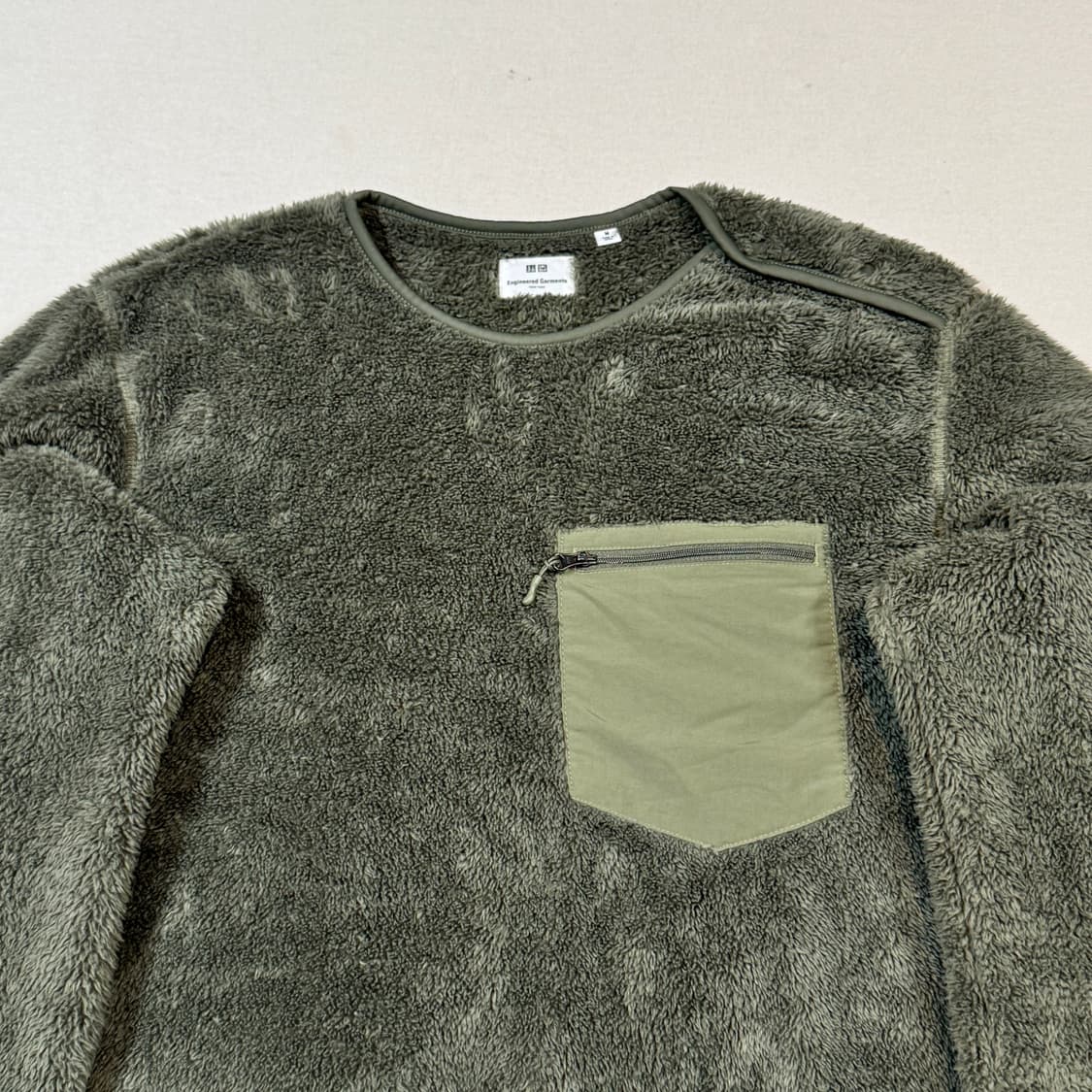 M) 엔지니어드 가먼츠 유니클로 플리스 후리스 풀오버 올리브 상품이미지3