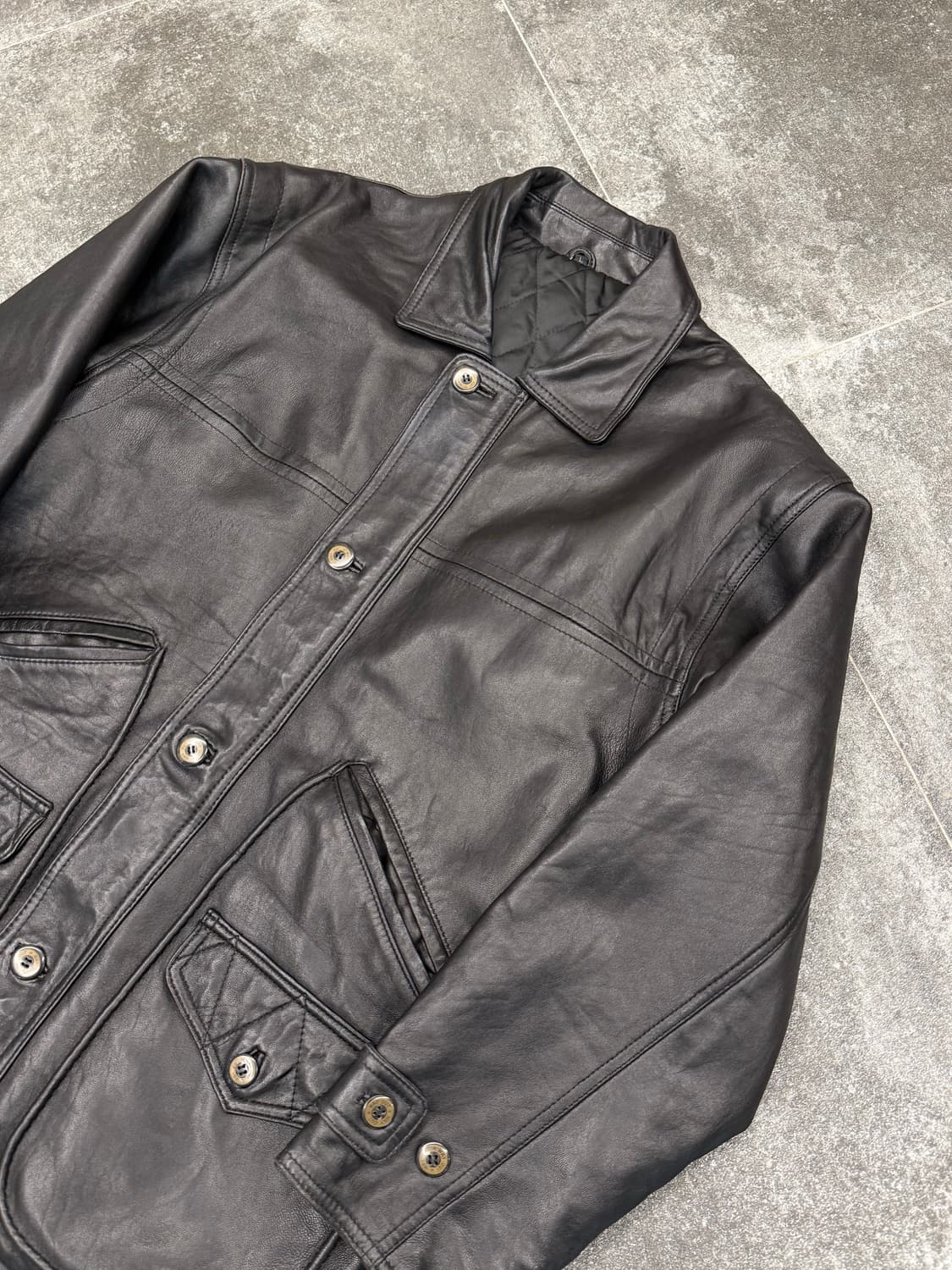 양가죽 레더 카코트 상품이미지3