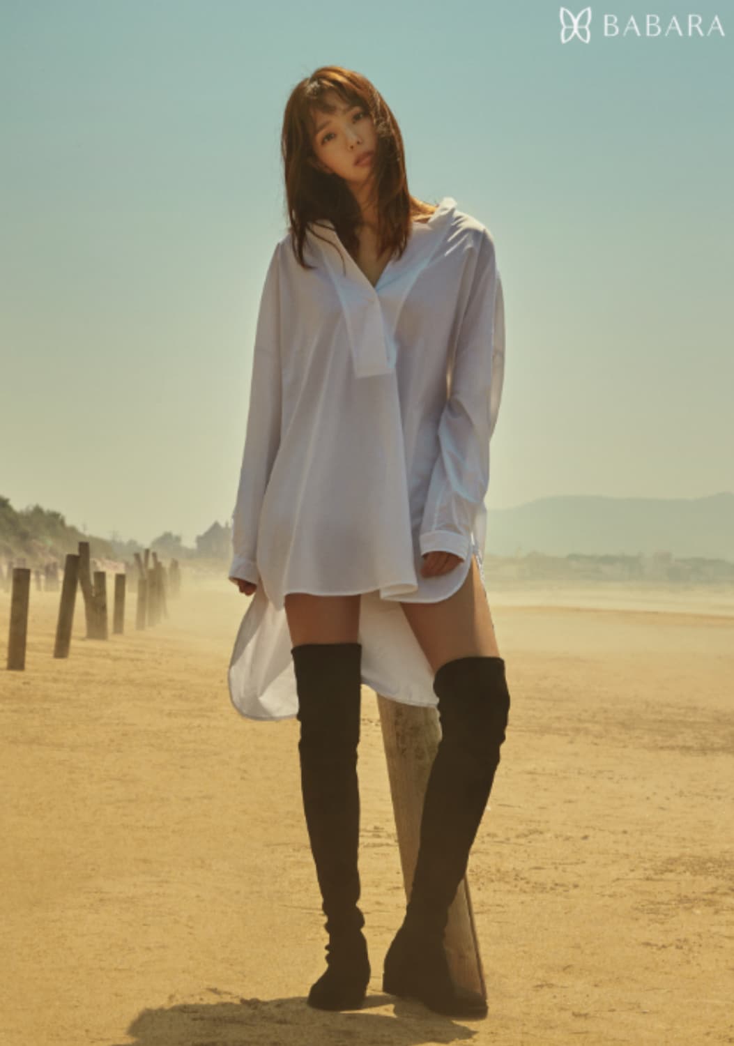 바바라 싸이하이 스웨이드 롱부츠 240 상품이미지7