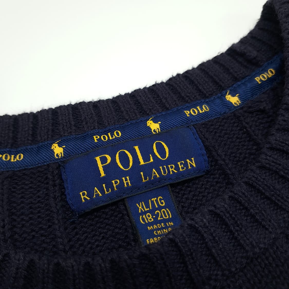 CN841W XL 폴로 랄프로렌 다크네이비 케이블 긴팔 니트 스웨터 상품이미지4