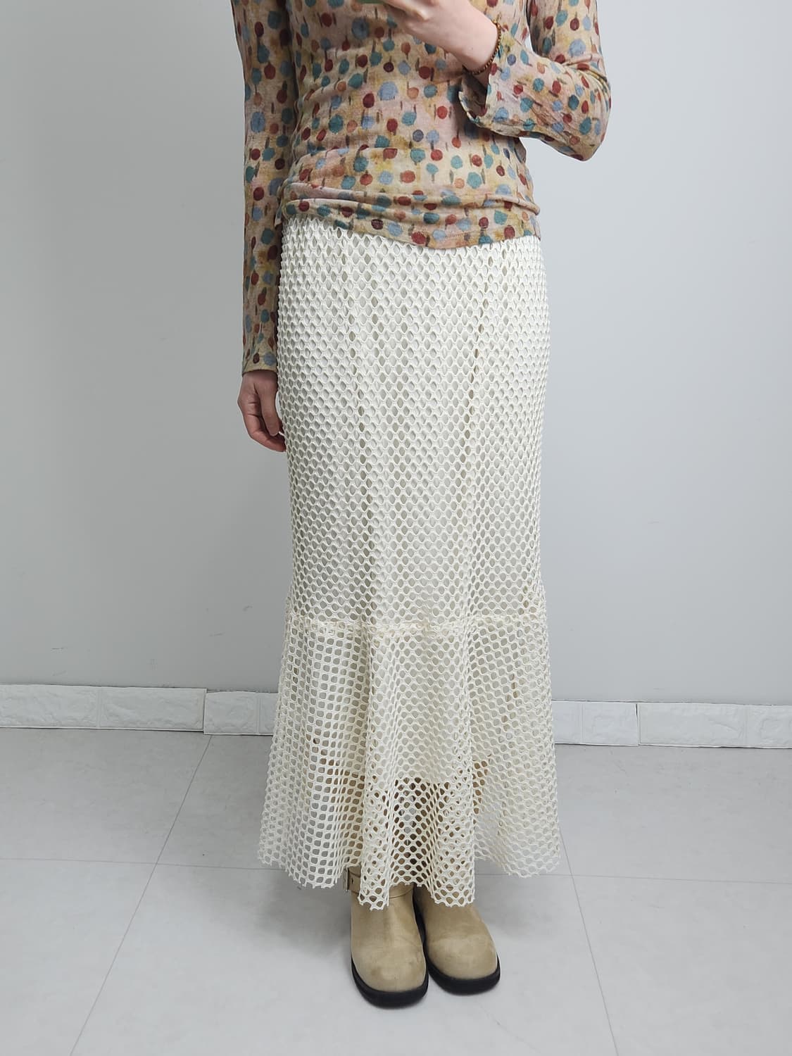 네트 롱 스커트 상품이미지5