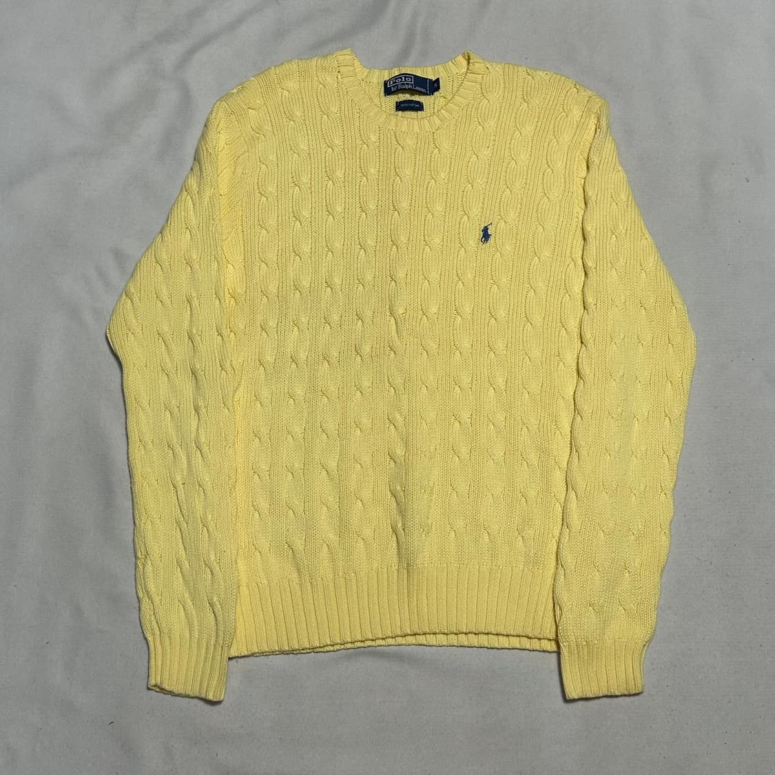 M 폴로랄프로렌 옐로우 케이블 코튼 니트 상품이미지2