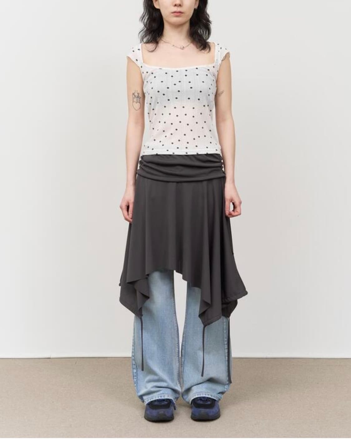 하이파이펑크 레이어드 스커트 상품이미지1