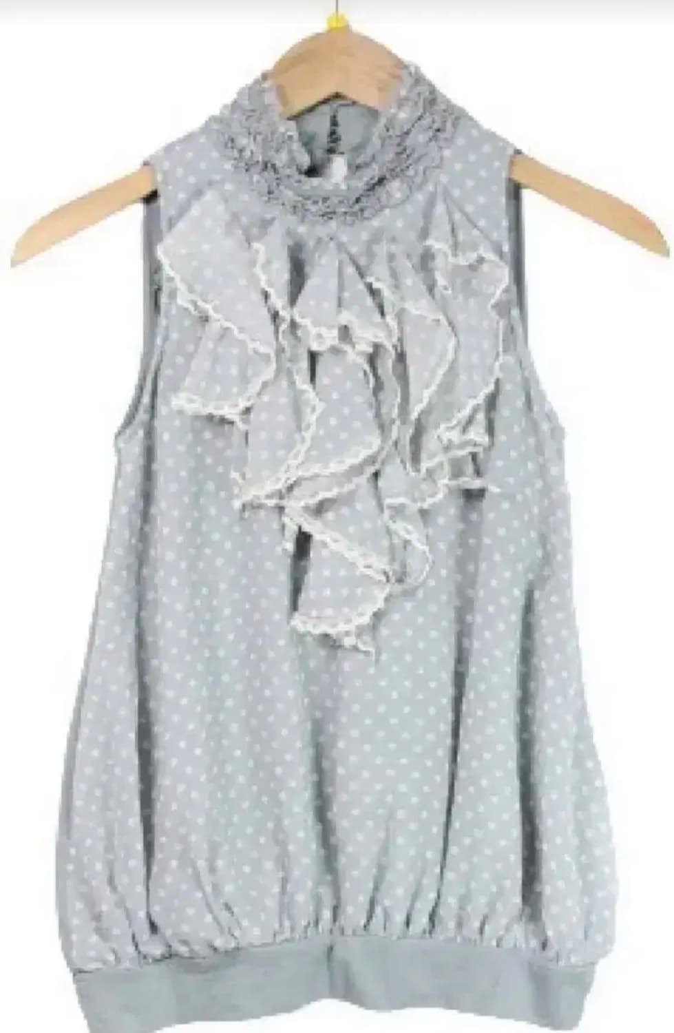 엑시즈팜 민소매 프릴 나시 도트 민소매 axes femme 일본빈티지 상품이미지2