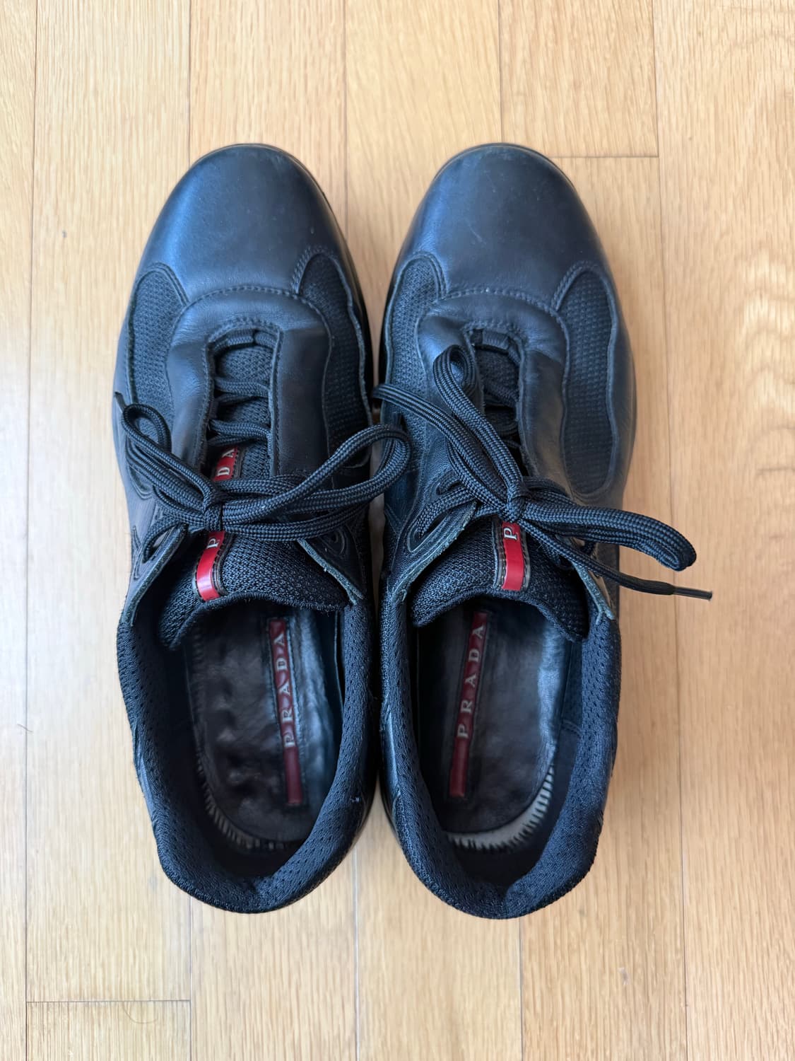 [9.5] 프라다 아메리카컵 스니커즈 블랙 빈티지 상품이미지4