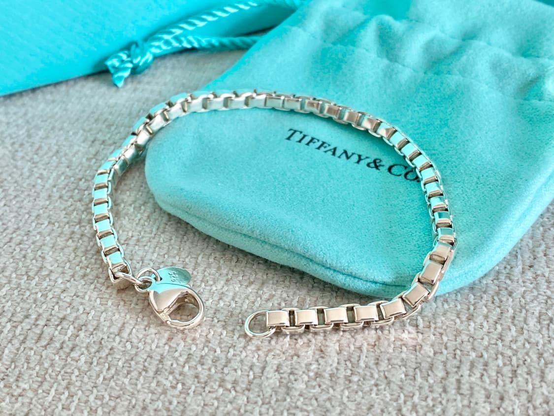 티파니 실버 베네치안 팔찌 18.5CM 남녀공용(컨디션굿) 상품이미지1