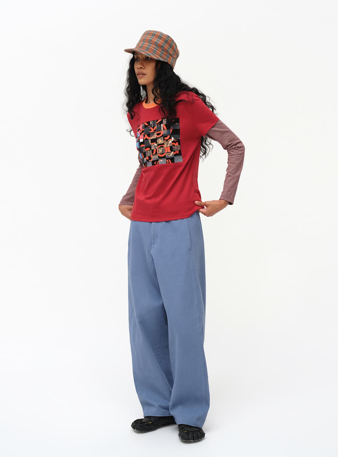 oinimi french blue volume straight pants 상품이미지2