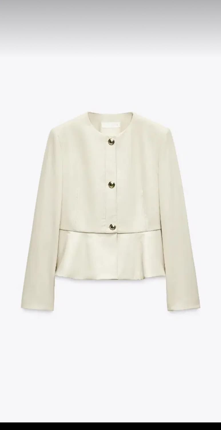 자라 페플럼 에코 레더 블레이져 상품이미지5