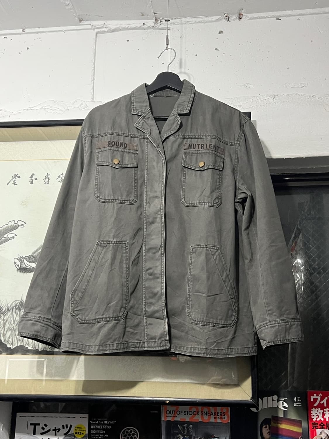 빈티지 그레이 밀리터리 셔츠 상품이미지3